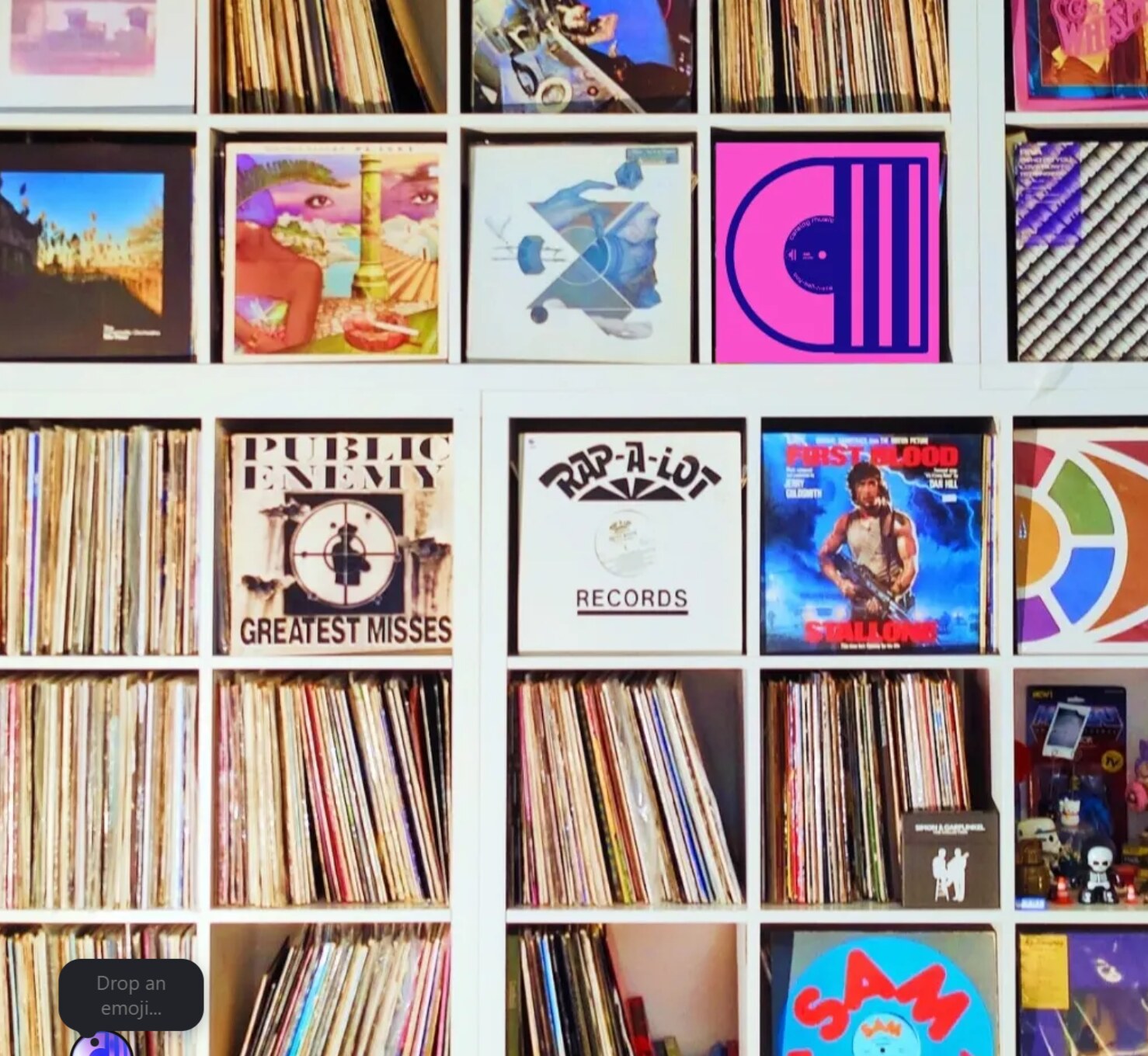 vinyl wall close-up